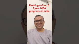 Rankings of top 6 2 year MBA programs in India #patrick100 #cat2026 #bschools