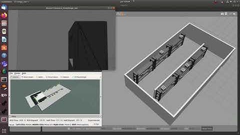 Warehouse inventory with Gazebo simulator Camera and Lidar view