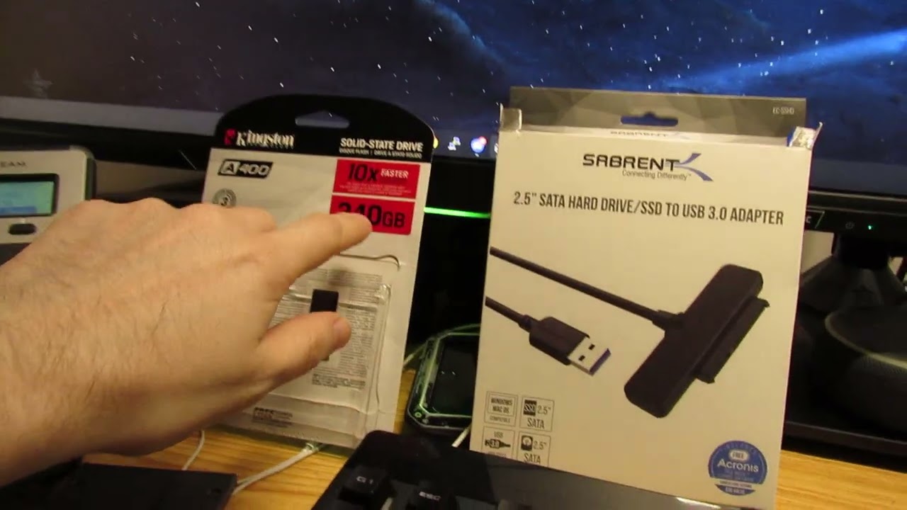 How to connect a SSD or HDD externally via a USB adapter to your PC, clone  old drive or backup files - YouTube