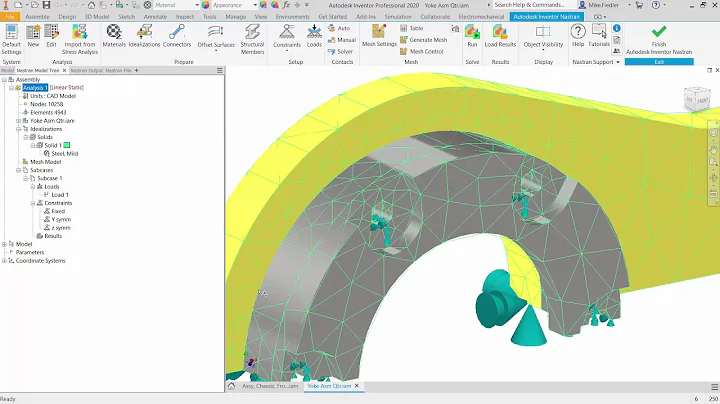 Product Simulation with Inventor Nastran: Application of Contacts