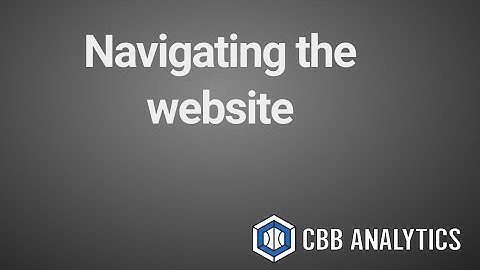 Learning CBB Analytics (1 / 9) - Navigating The Website