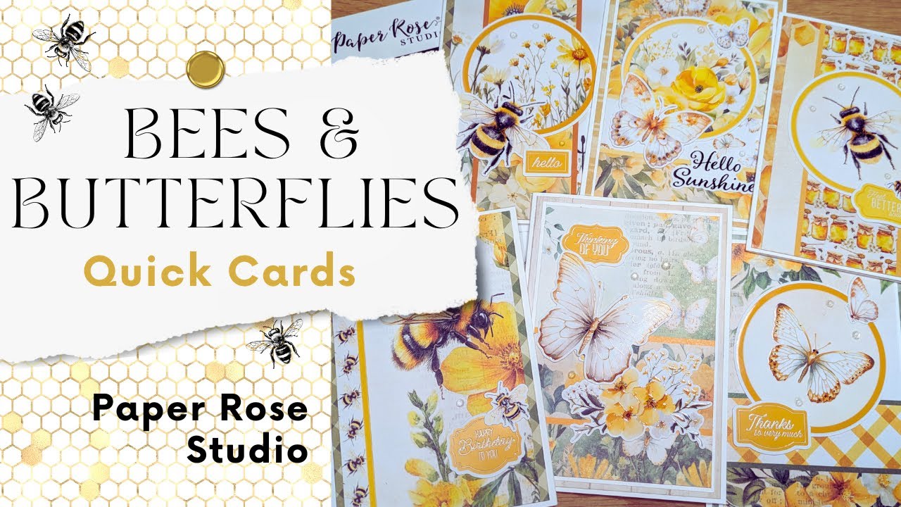 БЫСТРЫЕ ОТКРЫТКИ | Учебник по пчелам и бабочкам | Студия бумажных роз