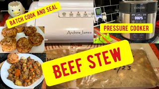 beef stew in the Cosori pressure cooker is so tasty and energy efficient