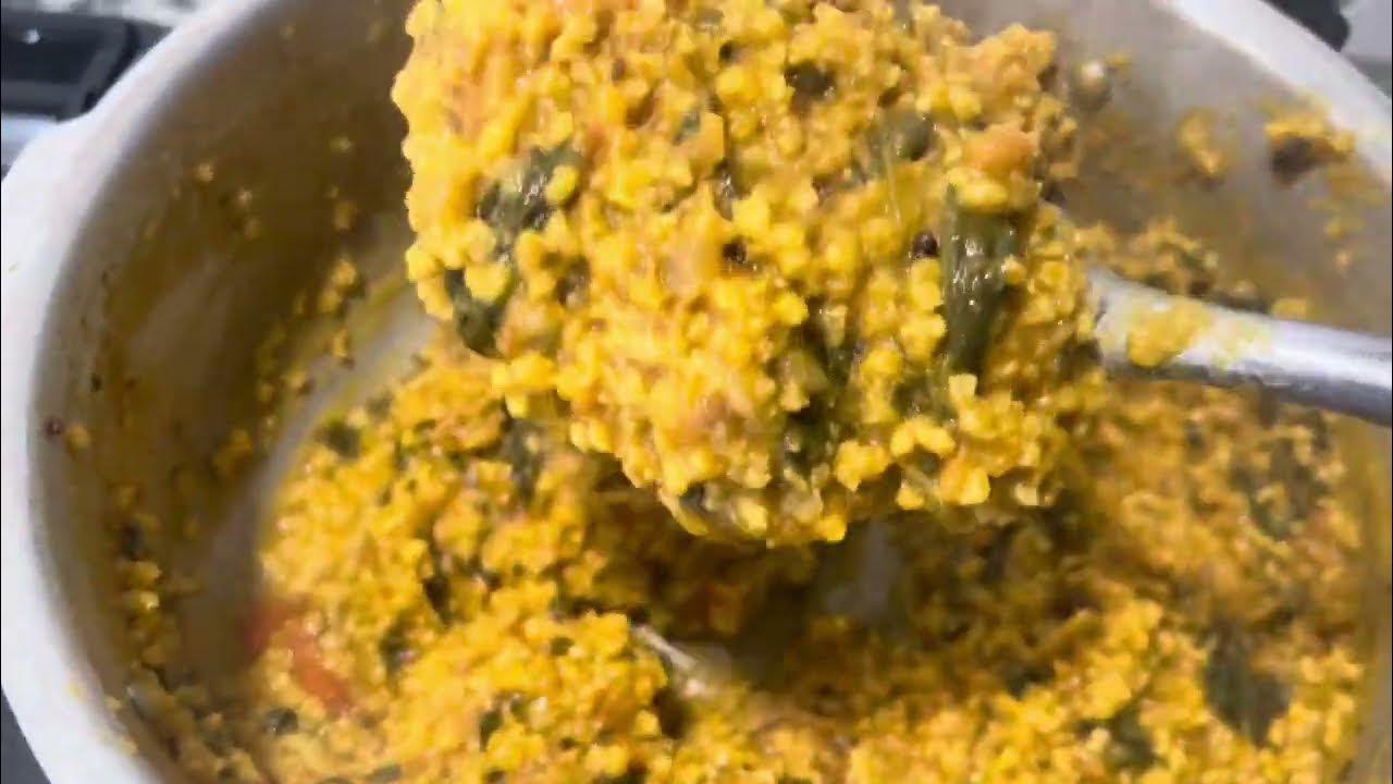 Kodo millet Sambar rice/Millet dal recipe/spinach millet rice/weight