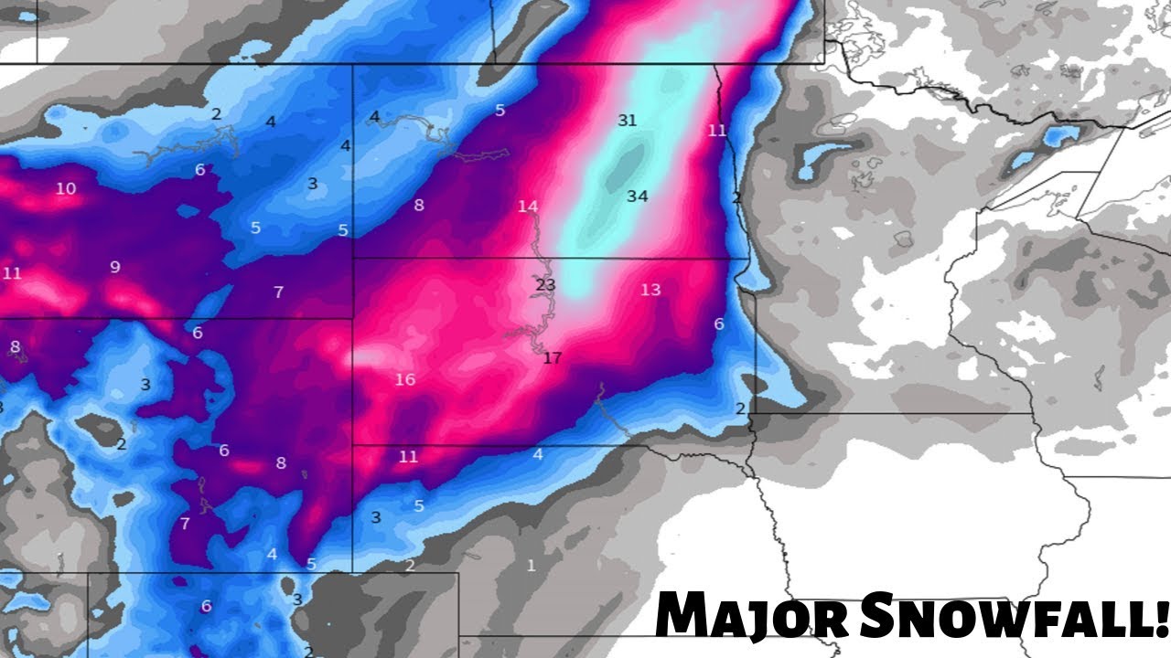 Major Winter Storm Over the Plains and Below Average Temps West! - YouTube
