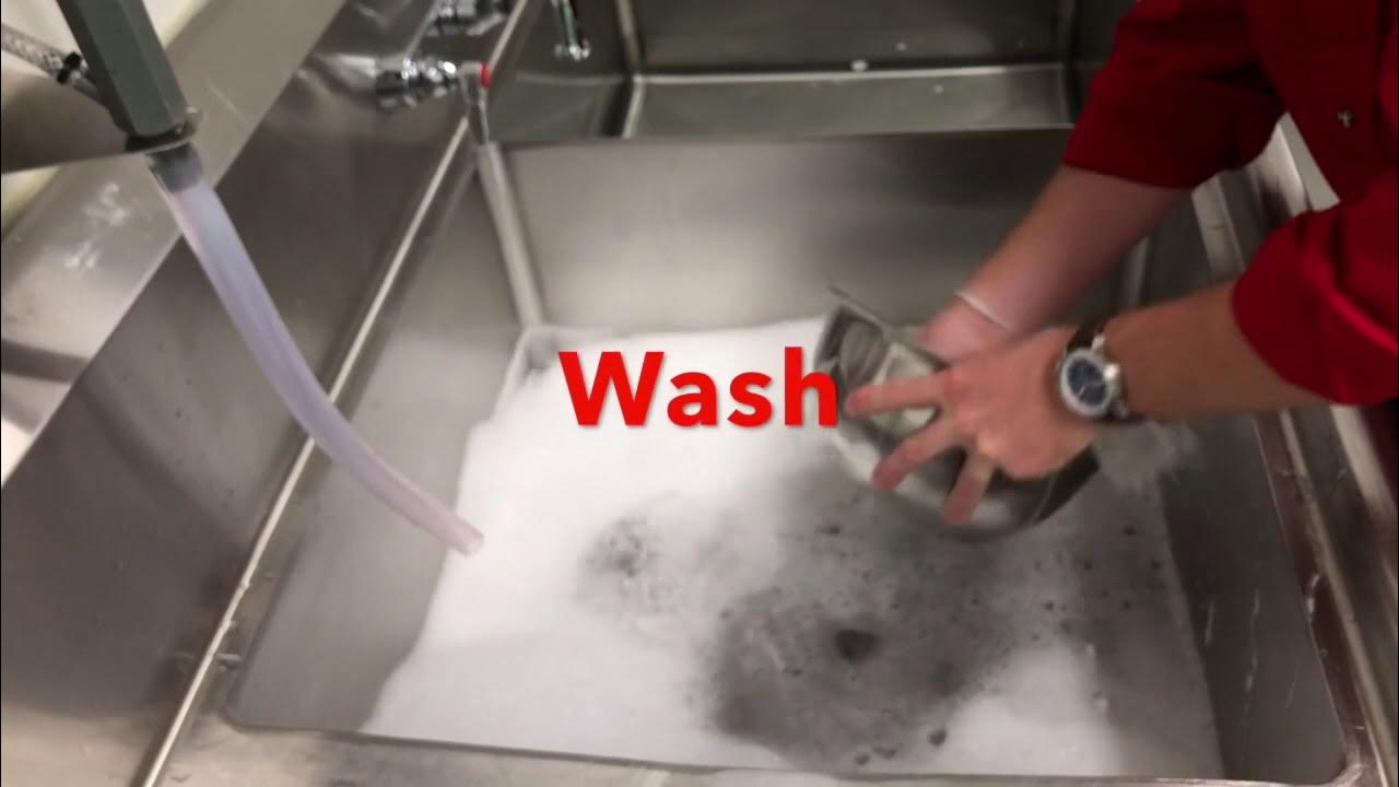 Three Compartment Sink Cleaning Steps