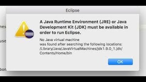 JRE or JDK must be available in order to run Eclipse. No java Virtual machine found