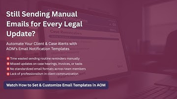 How to Manage Email Notifications in AOM | Advocate Office Management Software | Axiroz Enterprises