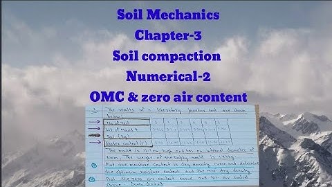 #2 numerical on proctor test || OMC,max dry density,zero air content,10% air content || doil compact