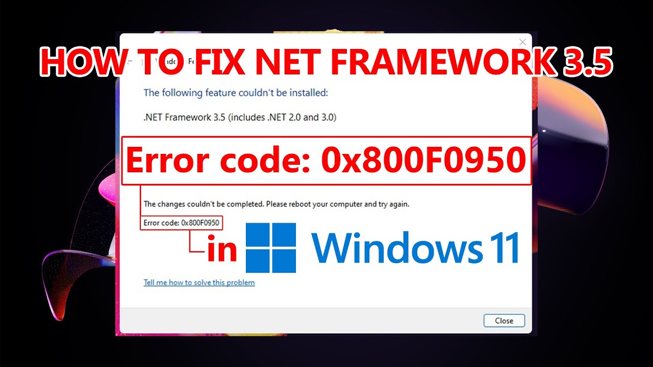 Net Framework 3.5 Windows 11 0x80072f8f. Fix net