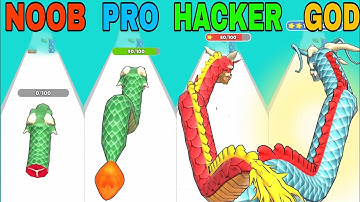 NOOB VS PRO VS HACKER VS GOD in Dragon Evolution Run