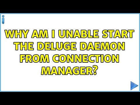 Ubuntu: Why am I unable start the Deluge daemon from connection manager?