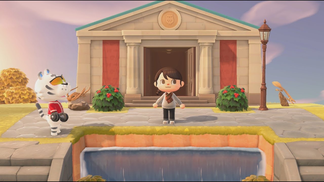 sunset outside Blathers’ museum - Animal Crossing inspired lofi beats to study and relax ₊˚⊹♡