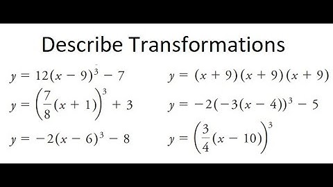 Grade 12 Advanced Functions - Describing transformations of cubic functions (Ch 3.4)