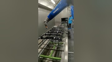 Robotic Automatic Spray Paint Shop Painting Line with Skid Conveyor for Automotive Parts #robot