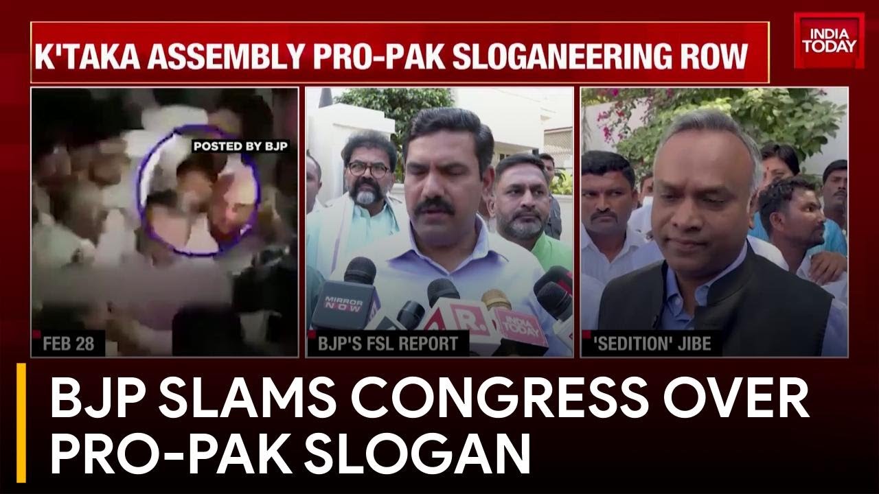 BJP Releases FSL Report on Pro-Pak Slogan in Karnataka Assembly