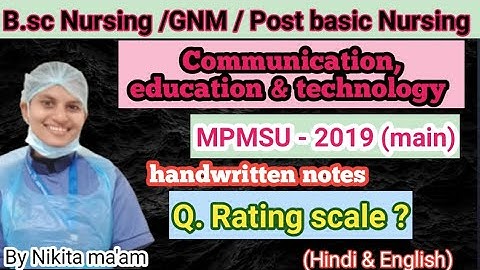 Rating scale || CET || B.sc Nursing 2nd year