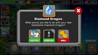Dragonvale: How to breed DIAMOND Dragon. Hatching and fully feeding. Tutorial.