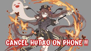 How to animation cancel Hutao on phone // Genshinimpact