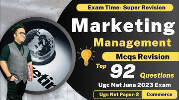 Ugc Net 2023 || Complete Marketing Mcqs || Marketing Management || Ugc Net Commerce