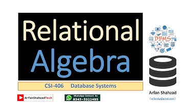 DB (10): Relational Algebra (1) by Arfan Shahzad