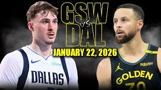 Den State Warriors Vs Dallas Mavericks Full Game Highlights January 22, 2026 Nba Season