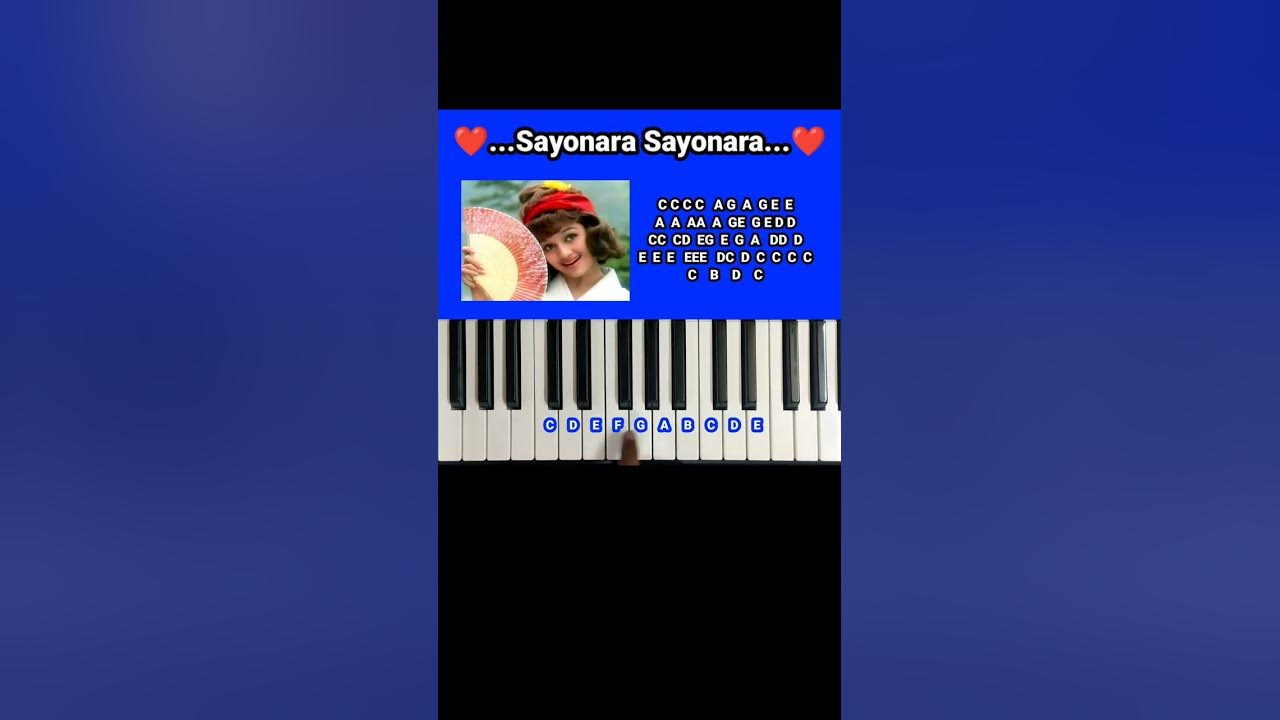 Sayonara Sayonara.....!! Piano Notation !!#Shorts
