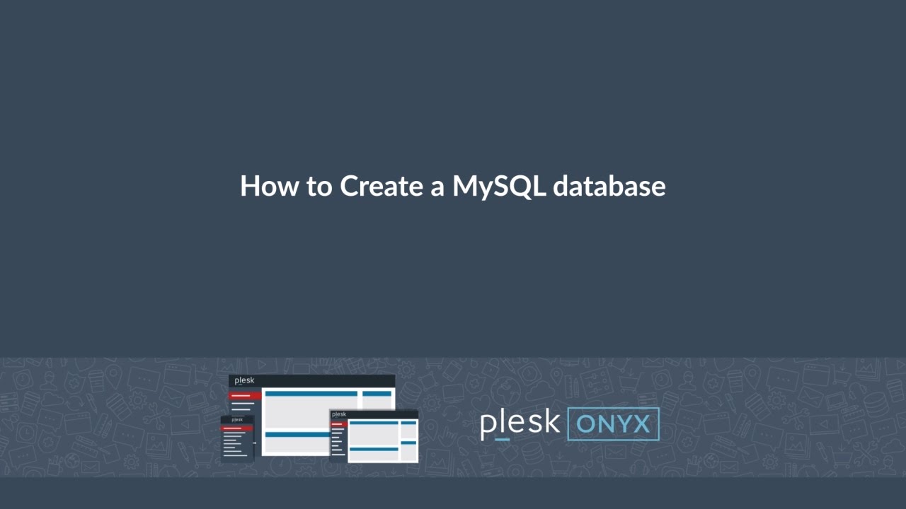 Create databases and database users in Plesk Onyx
