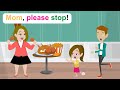 Please eat less ellas mother  funny english animated story  ella english