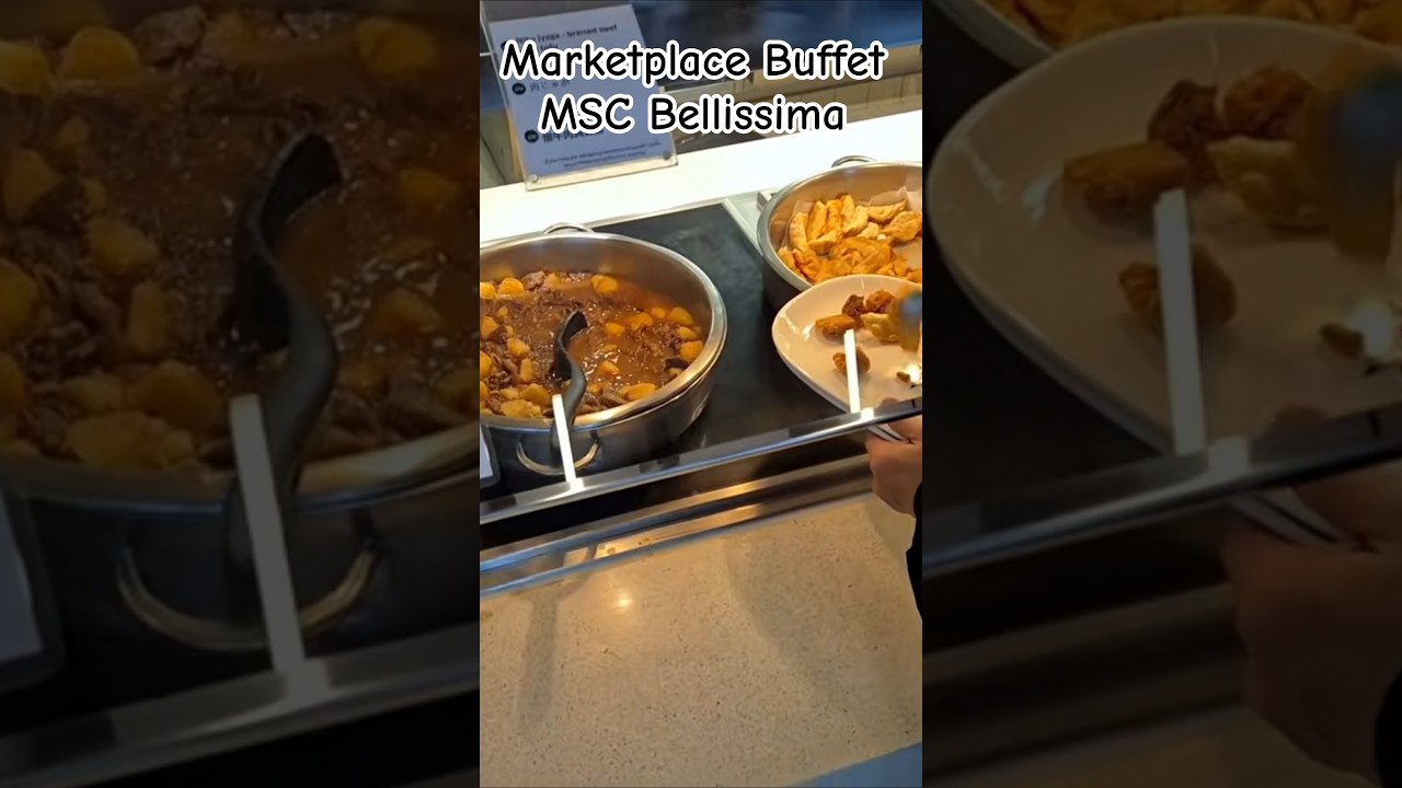 Marketplace buffet MSC Bellissima #food #buffet #cruise #msc #shorts
