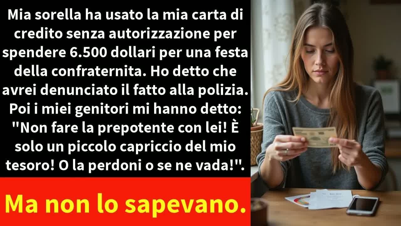Tornai a casa e trovai una torta sul tavolo, senza motivo. Sotto c’era un biglietto di mio padre: “Se non paghi la retta di Niki, non potrà andare all’università.” Mia sorella, che aveva sempre...