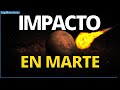 METEORITO MÁS GRANDE IMPACTO EN MARTE detectado por el MÓDULO DE ATERRIZAJE INSIGHT martemoto