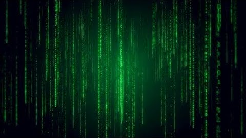 Falling Binary Code Matrix Style Stock Motion Graphics