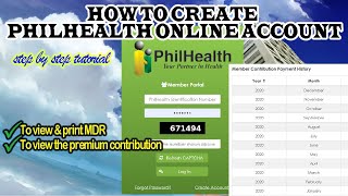 PHILHEALTH | How to create PHILHEALTH ONLINE ACCOUNT for individual Member | How to print MDR screenshot 3