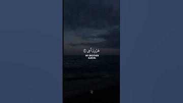﴿قَالَ رَبِّ اشْرَحْ لِي صَدْرِي﴾ من سورة طه - بصوت القارئ أحمد خضر - حالات واتس