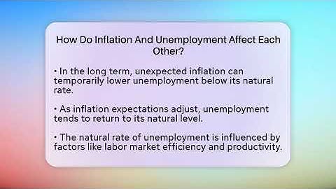How Do Inflation And Unemployment Affect Each Other? - Inflation Insight Channel