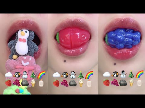 , ASMR Emoji Food Challenge Mukbang Eating Sounds , ASMR Emoji Food Challenge Mukbang Eating Sounds