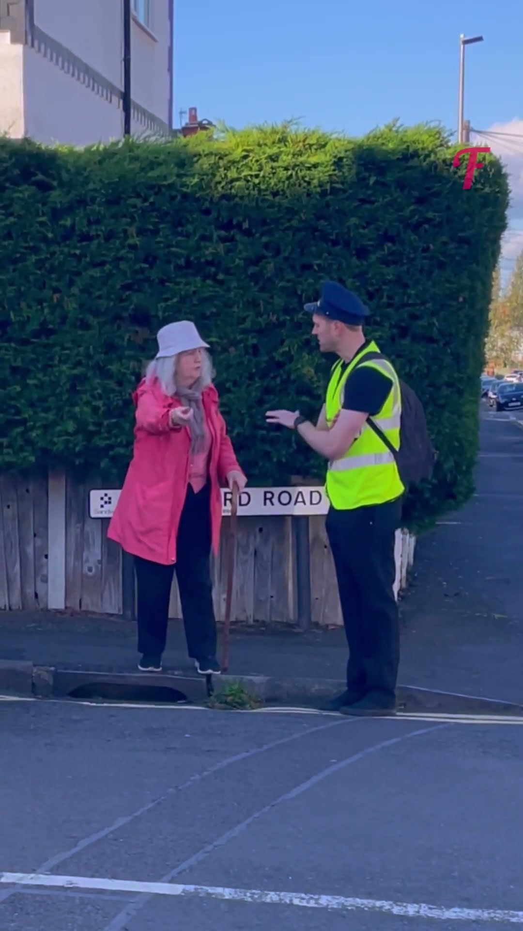 Pretend cop gets exposed by an elderly woman's wit #shorts