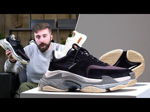 balenciaga triple s vs gucci rhyton