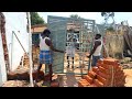 Amazing! gate Installation Process-gate column bricklaying Concrete Construction-Using sand cement
