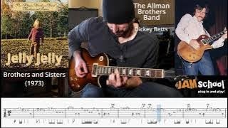 The Allman Brothers Band Jelly Jelly Guitar Solo with TAB