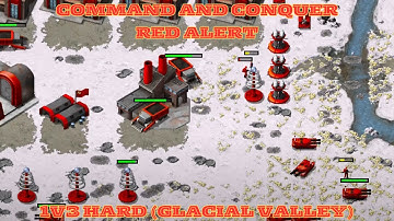 Command And Conquer Red Alert Skirmish Battle 1v3 Hard (Map: Glacial Valley) PC 2025
