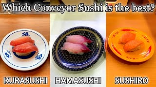 Which $1 Sushi Conveyor Belt Restaurant is the best?? I compare price, taste, everything!