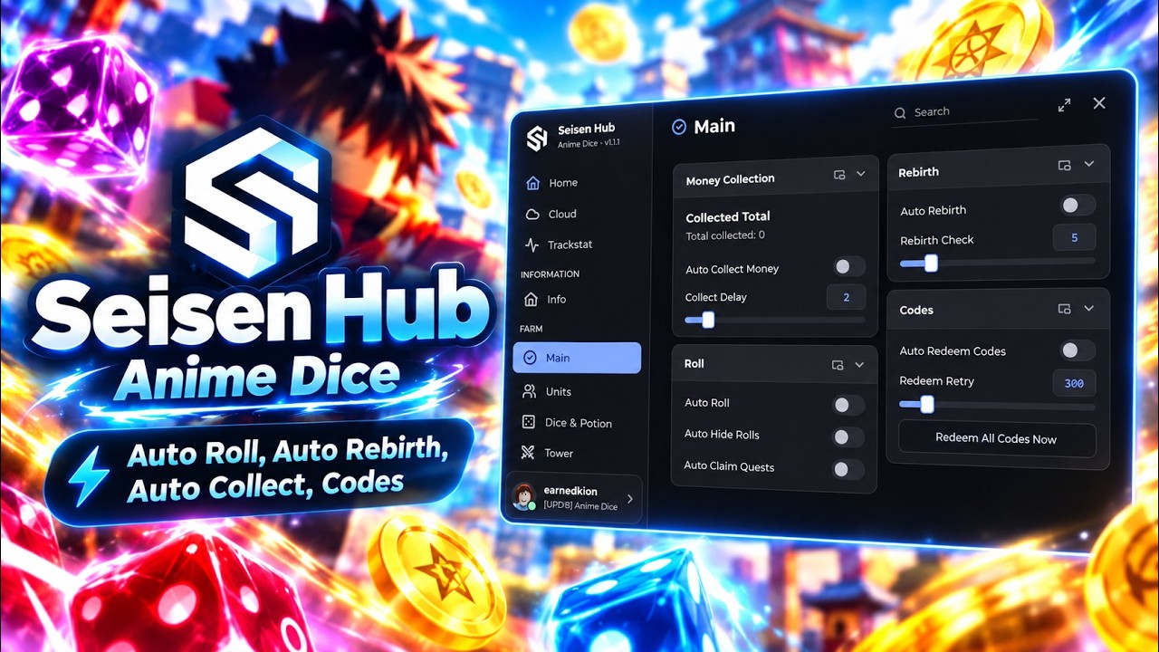 BEST Anime Dice Script? 🔥 Seisen Hub Full Showcase | Auto Roll, Fuse &amp; More