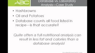 Menu Nutritional Labeling: What You Need to Know Now! ABC Research Laboratories