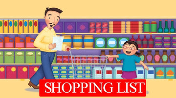 Kids Vocabulary - Lets Go Shopping - Educational Video - Kids Games - Shopping List