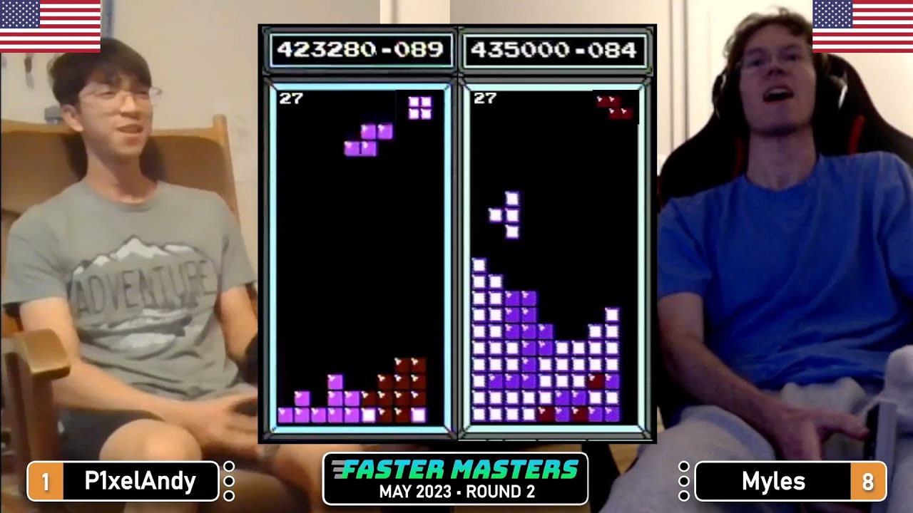 MAXOUT POSSIBLE?! Andy, Myles | Rd 2 | Classic Tetris Faster Masters ...