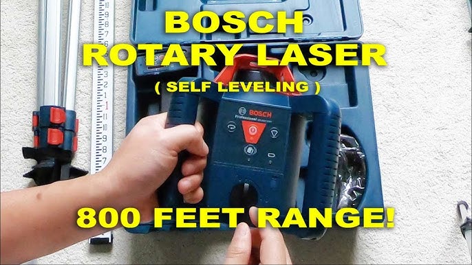  BOSCH REVOLVE900 GRL900-20HVK Exterior 1000ft Range  Horizontal/Vertical Self-Leveling Cordless Rotary Laser Kit with Tripod,  8ft Grade Rod and Laser Receiver , Black : Tools & Home Improvement