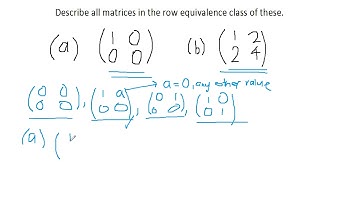 Row Equivalence Classes for 2 x 2 Matrices