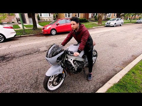 Cafe racer на базе Honda CBR600. Часть 3 .Обзор и первый выезд.Кафе-рейсер сделай сам из спортбайка